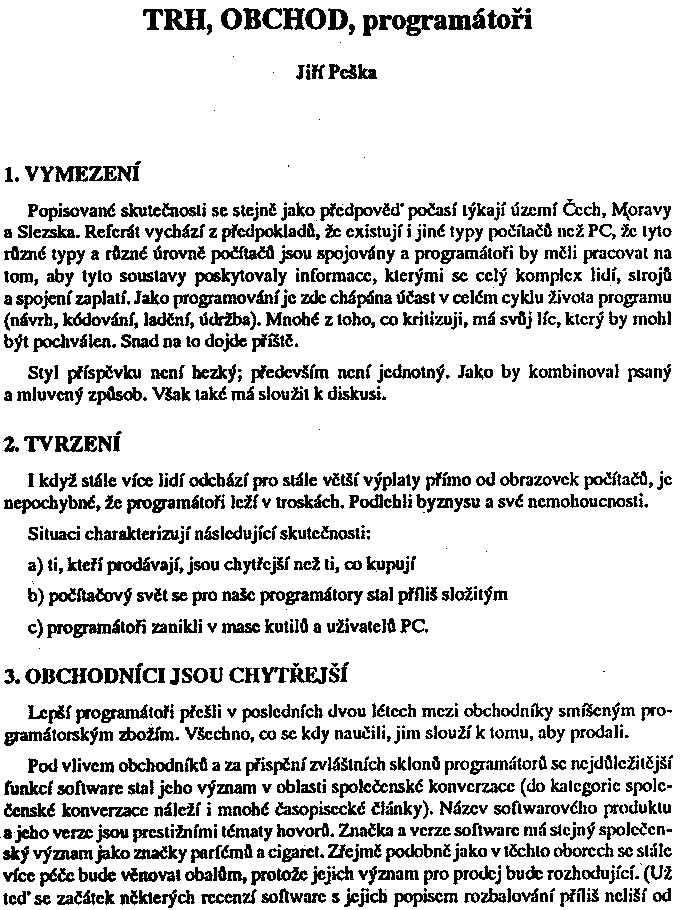 Obrázek stránky textu